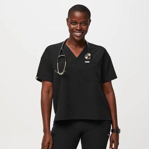 NWT Figs Relaxed Catarina Scrub Top - Black